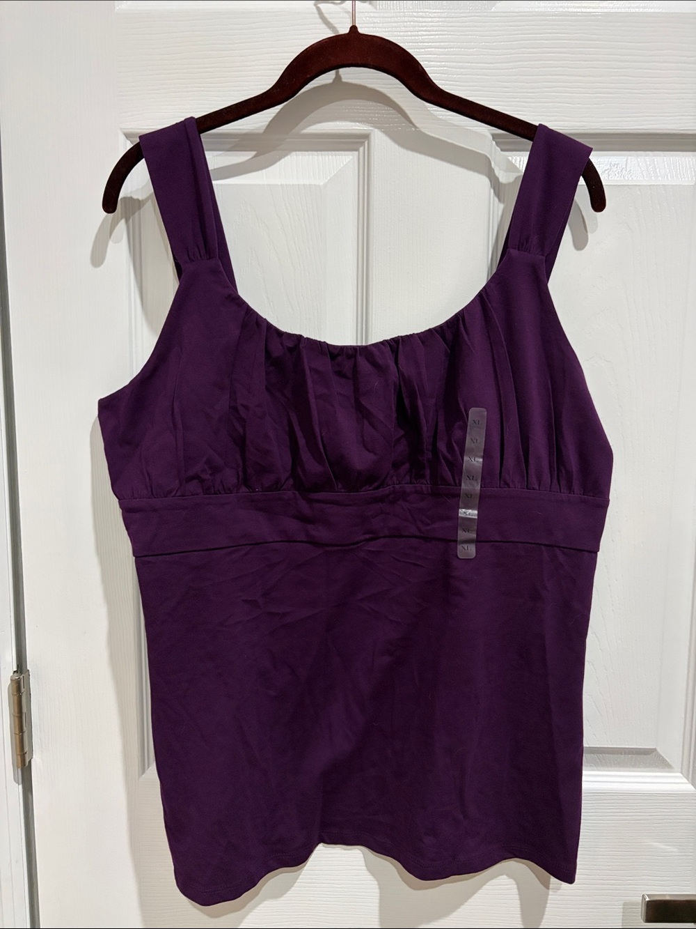 Ann Taylor Purple Scoop Neck Sleeveless Top XL NWT